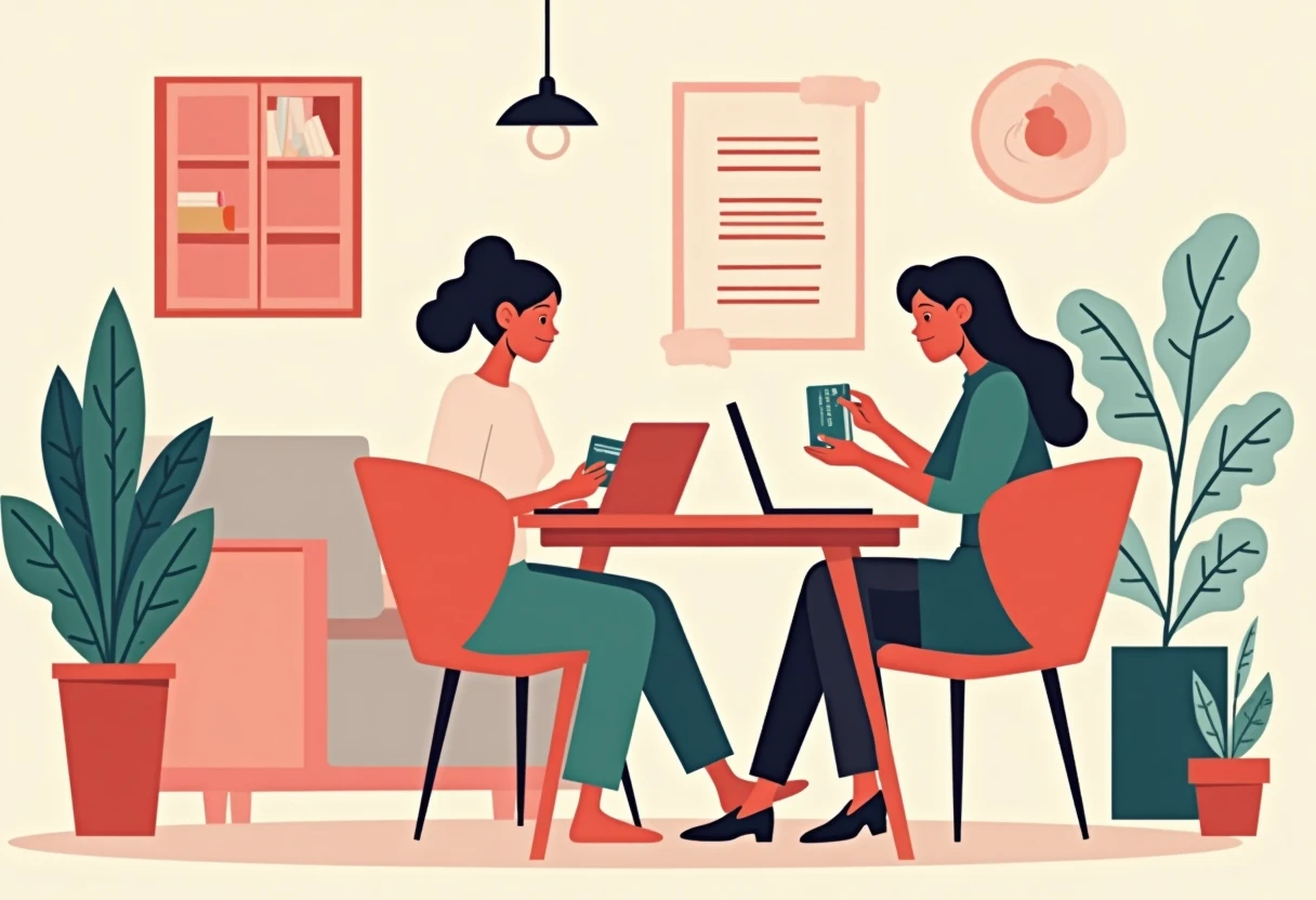 Freelancer comparing credit card options