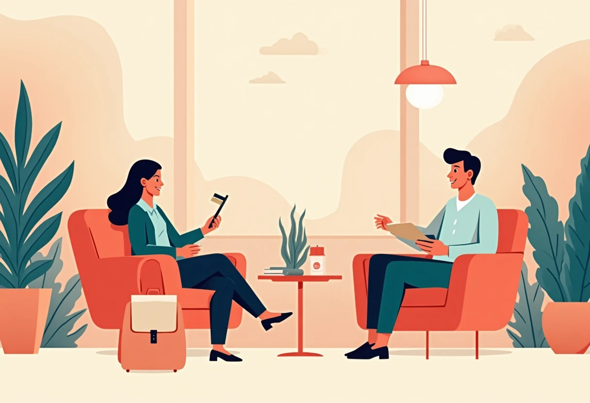 Premium travel benefits in an airport lounge