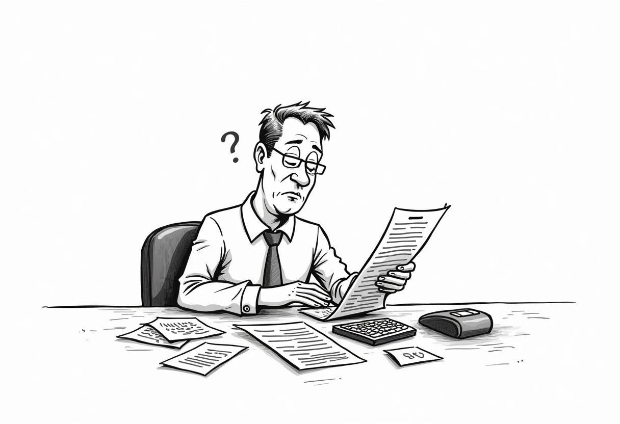 Freelancer analyzing expenses